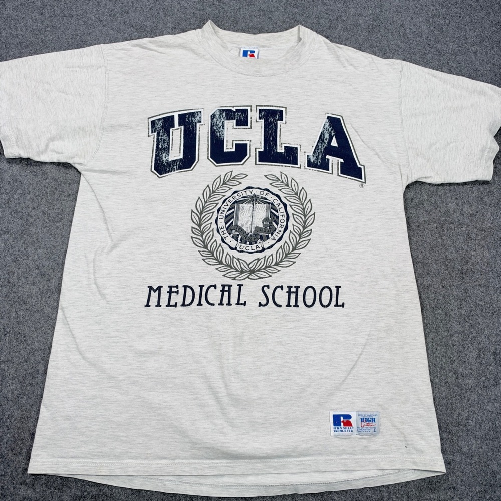 Vintage Russell Athletic UCLA Medical School T-Shirt Gray Large Made in USA